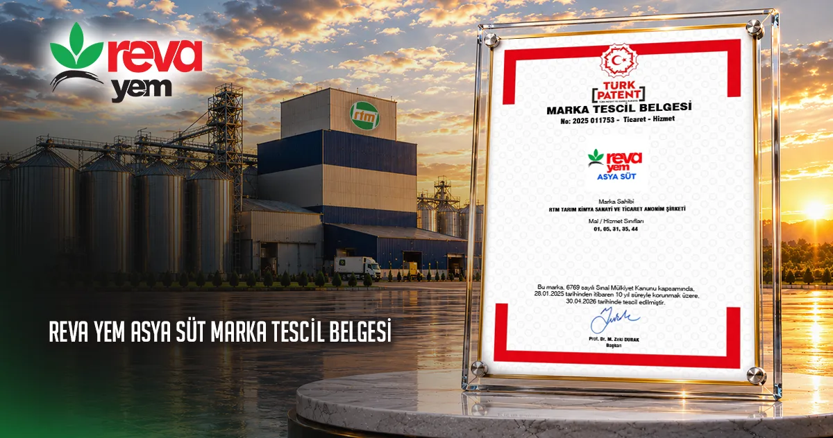 Reva Yem Asya Süt Marka Tescil Belgesi